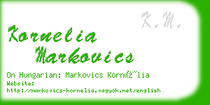 kornelia markovics business card